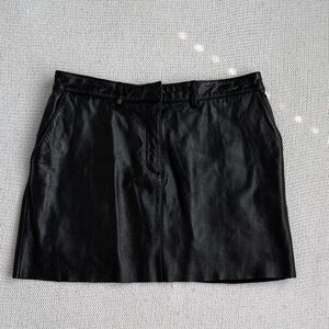 Wilson’s Genuine Leather Mini Skirt Black Size 12